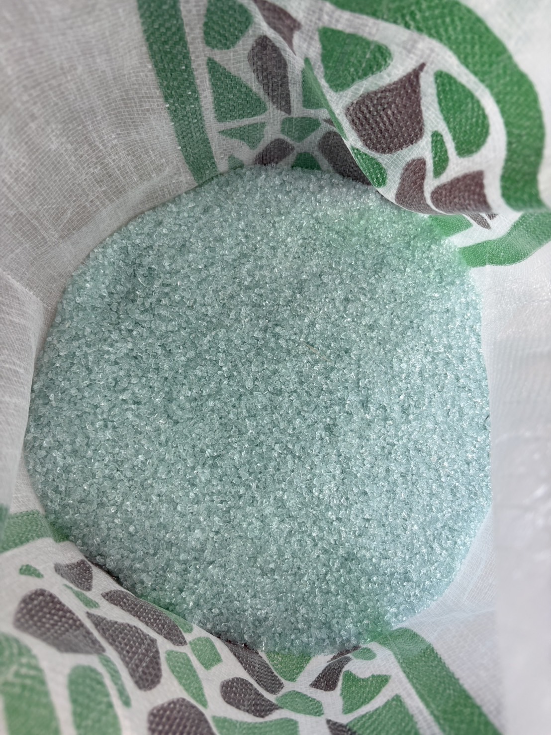 Close view of clear PebblePure glass filtration media