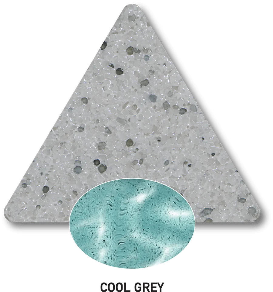 Cool Grey — PebbleCrete Classic sample photograph with computer-generated water-colour illustration
