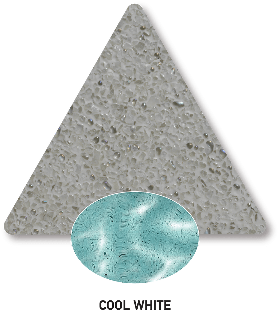 Cool White sample with a computer-generated water-colour illustration