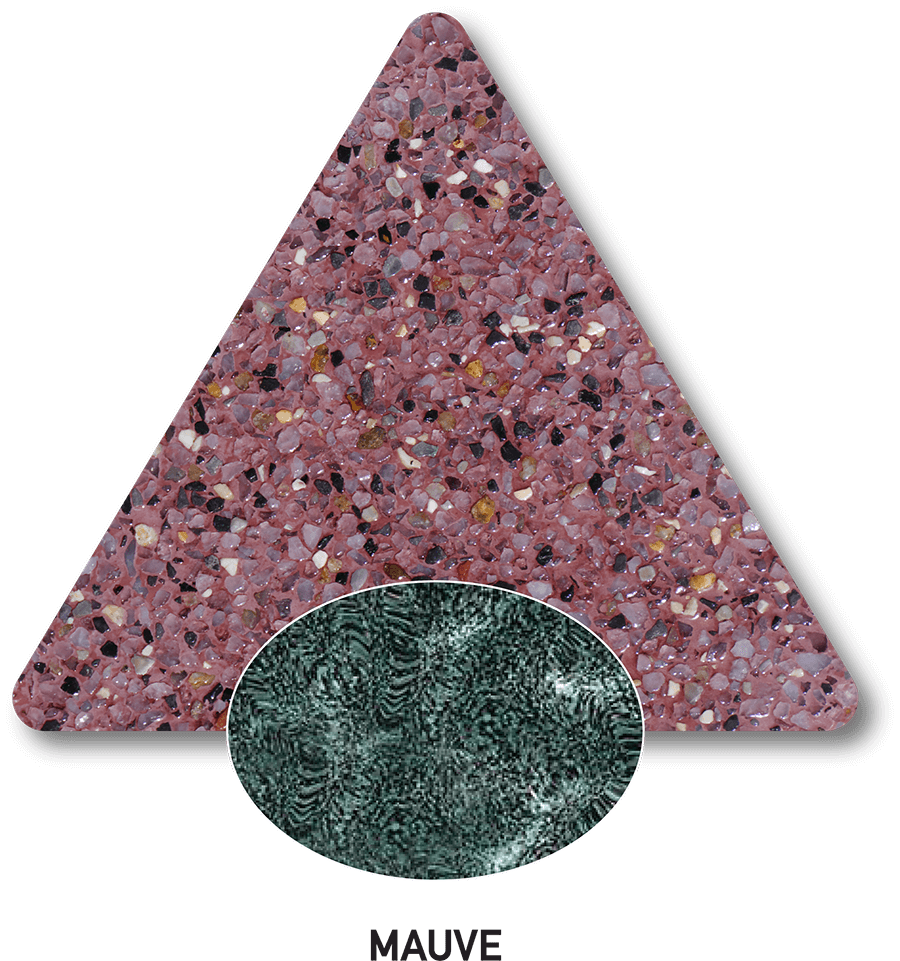 Mauve sample with a computer-generated water-colour illustration