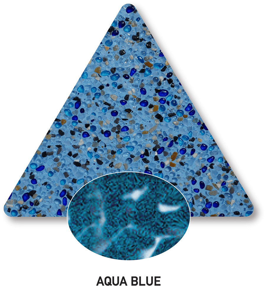 Aqua Blue sample with a computer-generated water-colour illustration