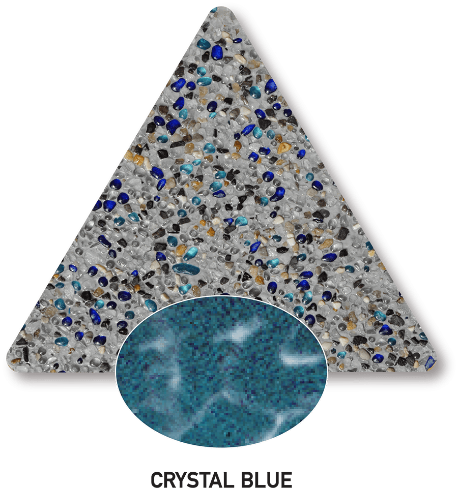 Crystal Blue sample with a computer-generated water-colour illustration