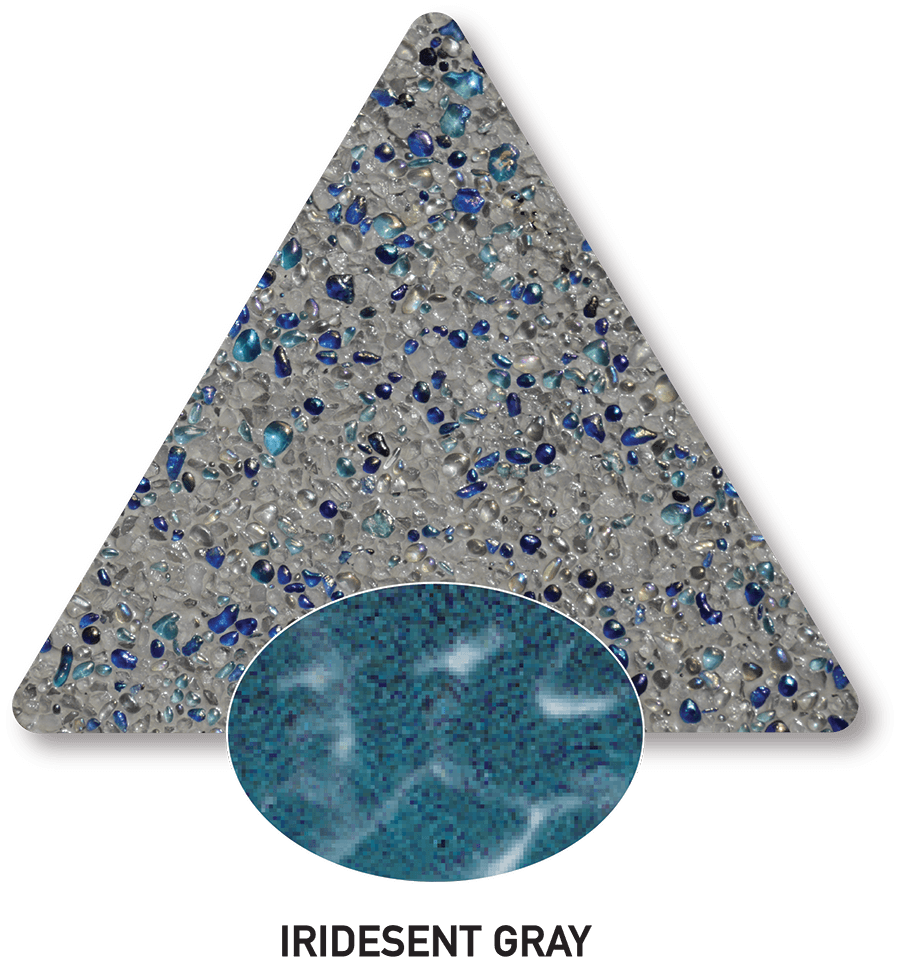 Iridescent Gray sample with a computer-generated water-colour illustration