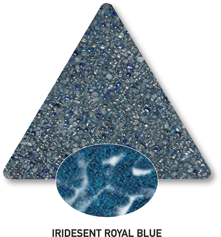 Iridescent Royal Blue sample with a computer-generated water-colour illustration