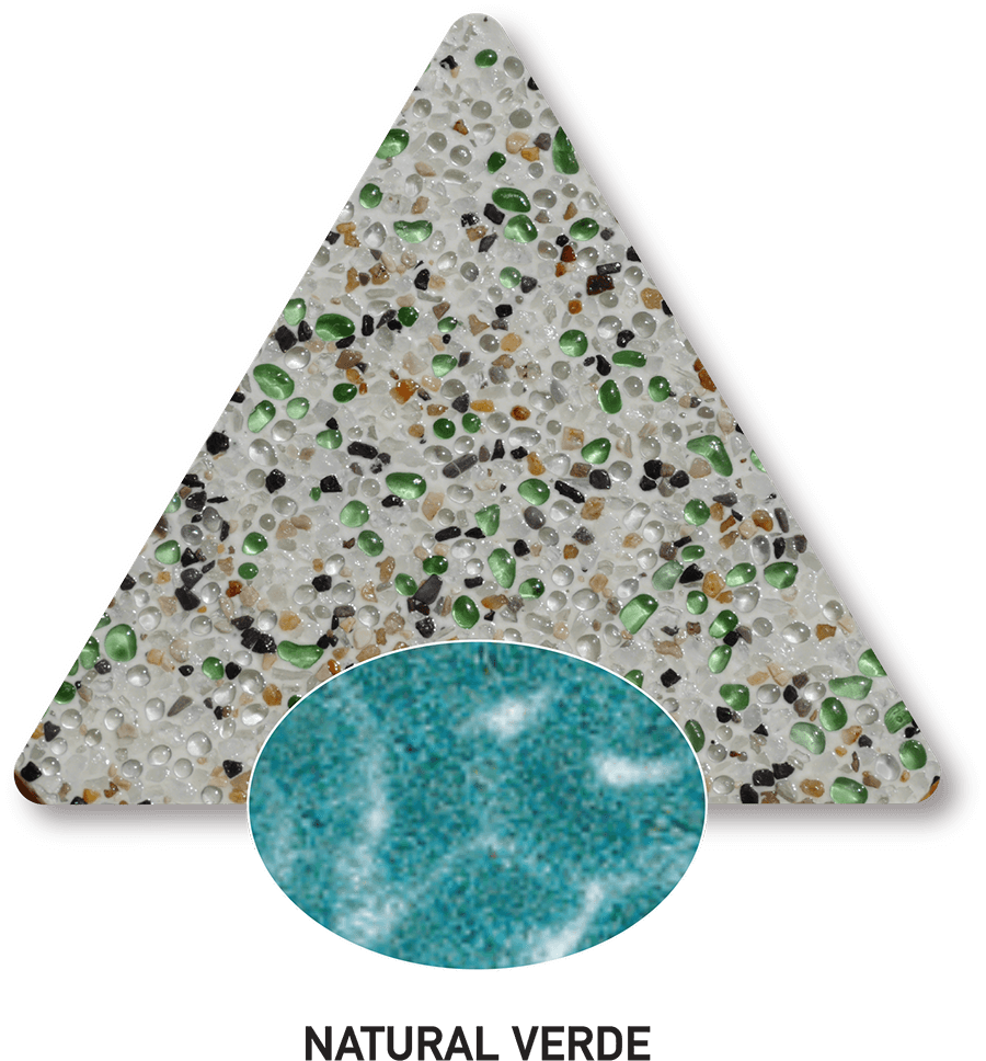 Natural Verde sample with a computer-generated water-colour illustration