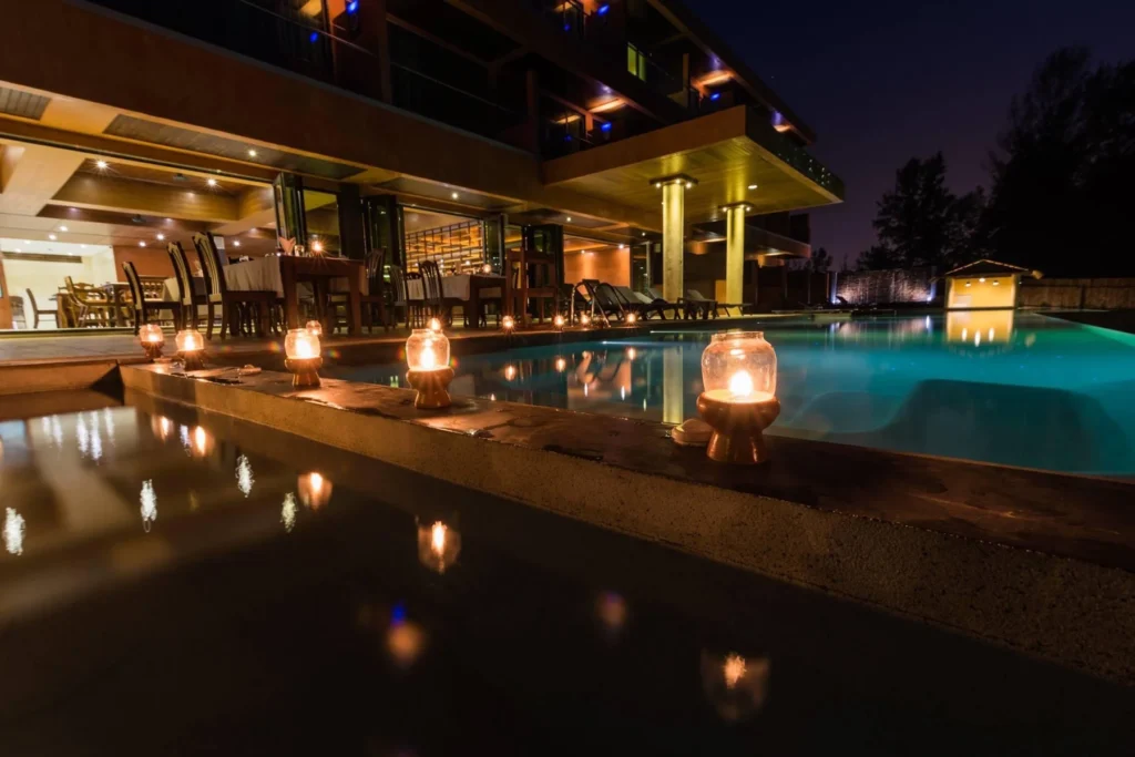 Coriacea Boutique Resort — pool and material details — view 4