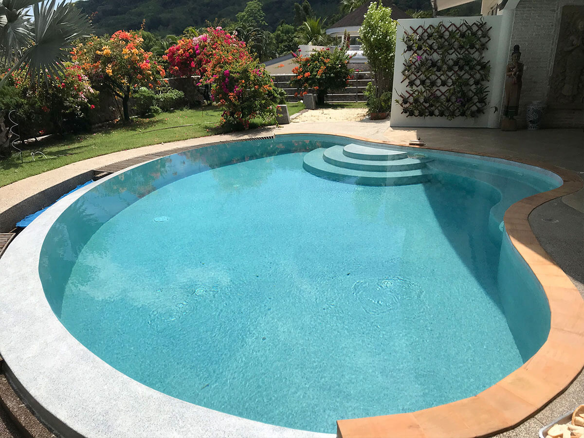 Pool finish in a completed pool — view 4