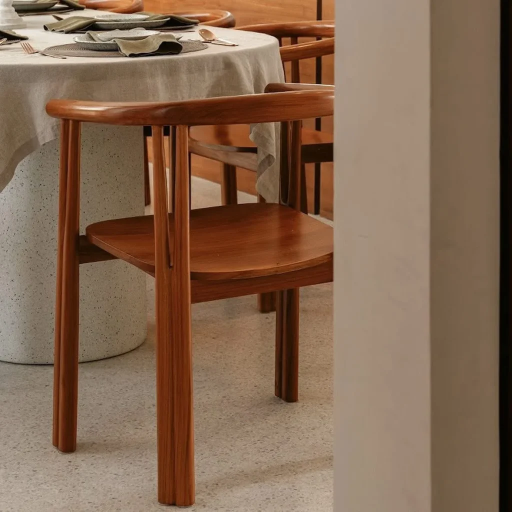 Cool White dining table and surrounding surfaces at Lunaya Villa.