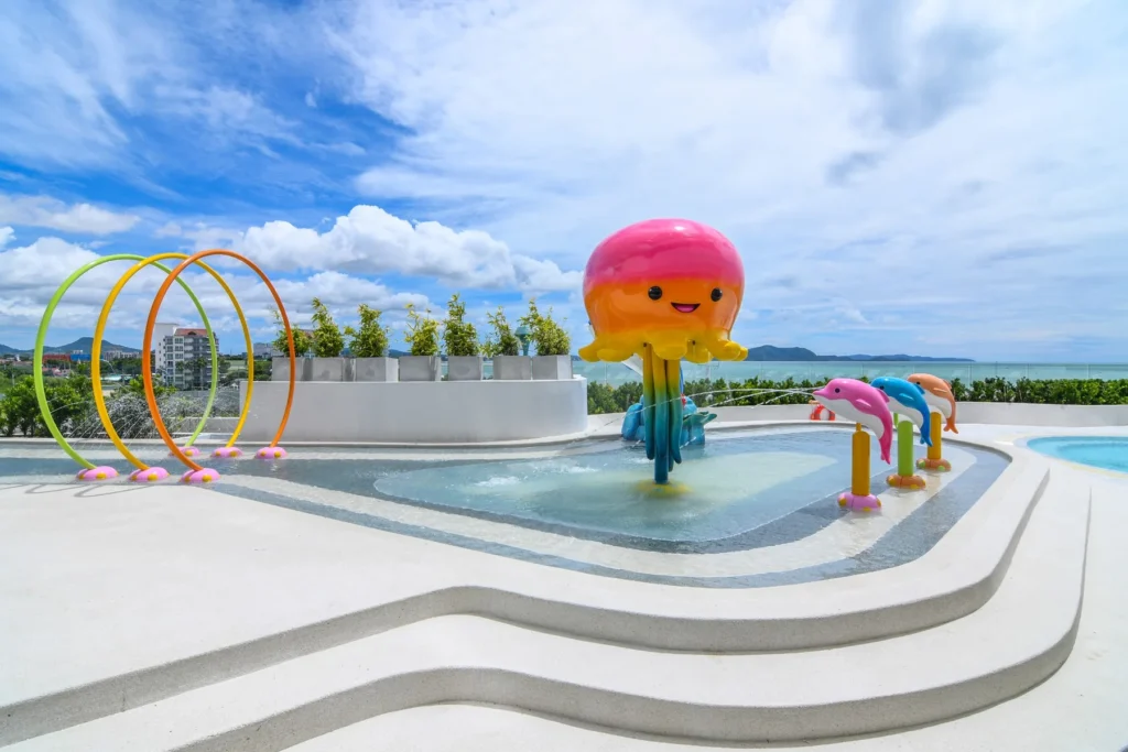 Ocean Marina Resort — Splash Pad — completed pool — view 1