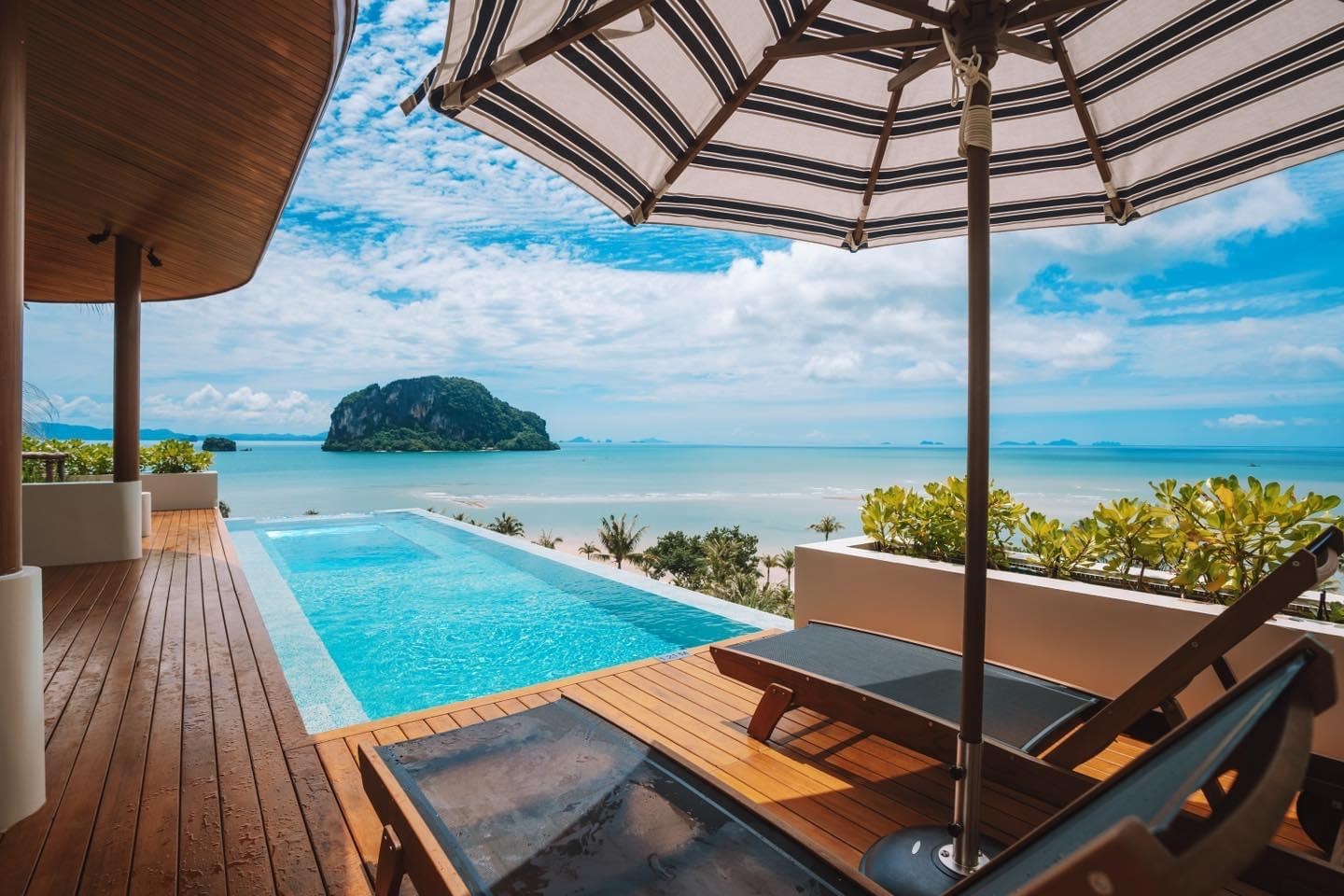 An infinity pool overlooking the sea, from the PebbleCrete portfolio
