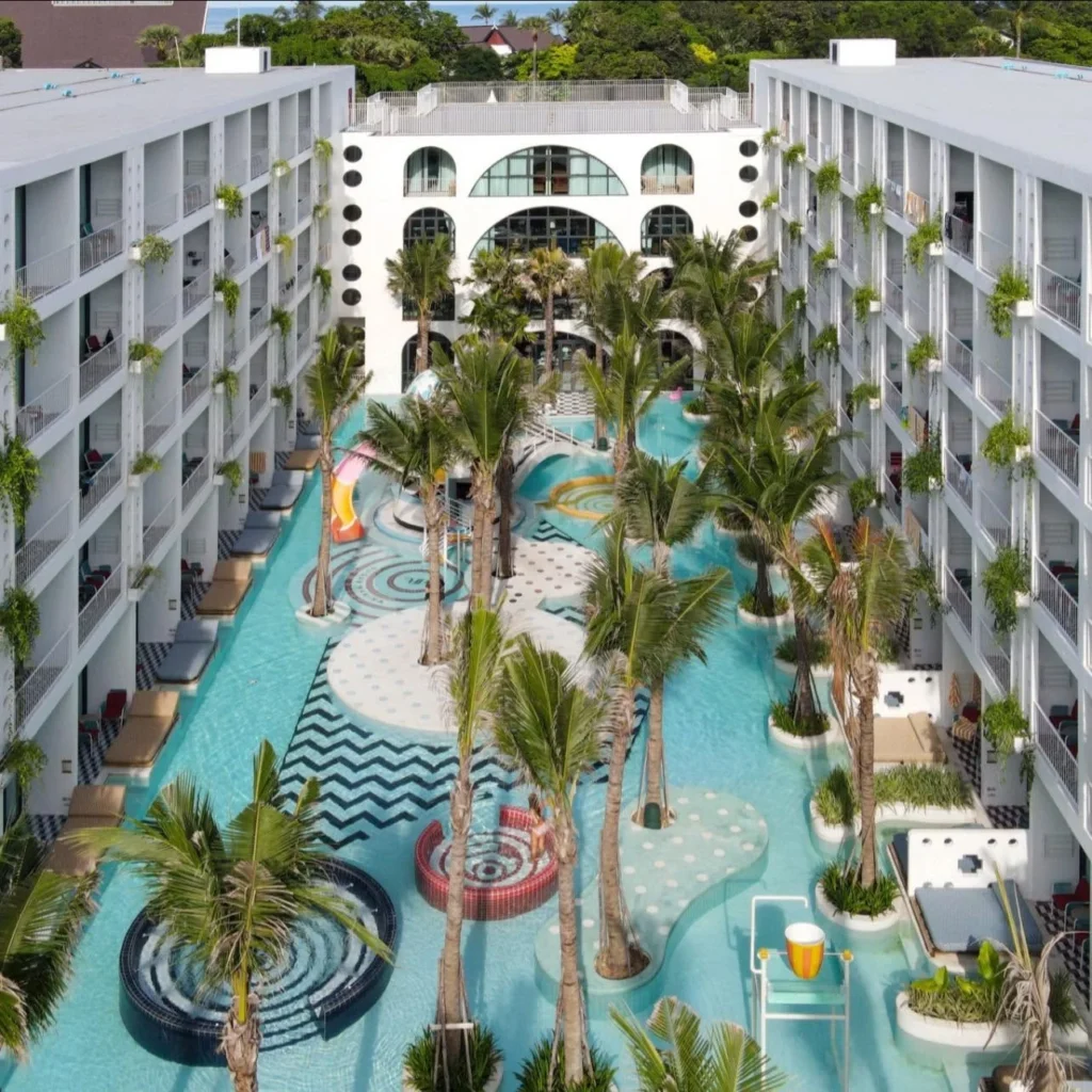 Courtyard pool between the hotel wings at Sugar Marina POP - Kata Beach